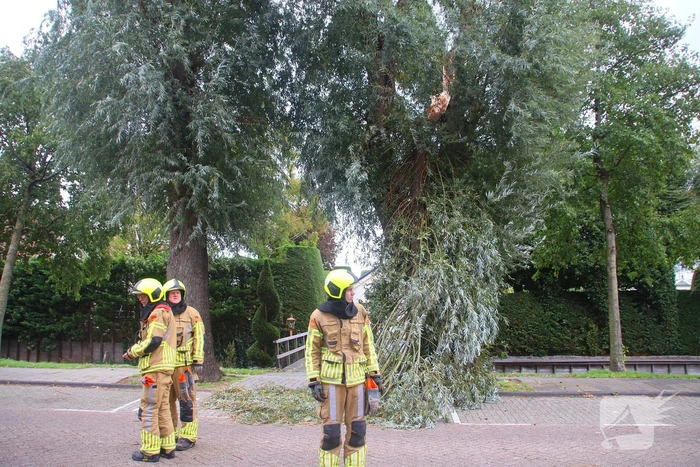 Grote tak breekt af, brandweer ingezet