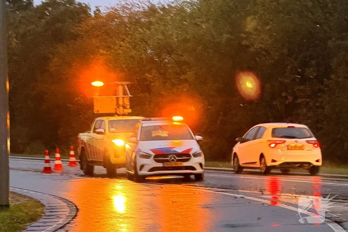 Kettingbotsing tussen vier voertuigen