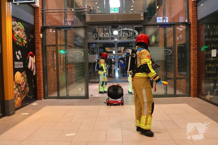 Brand in winkelcentrum snel geblust