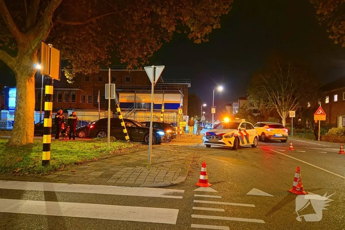 Schade na aanrijding op kruising