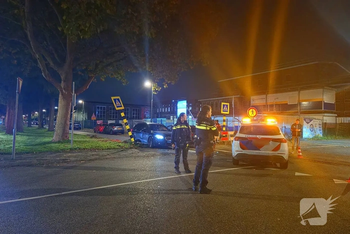Schade na aanrijding op kruising