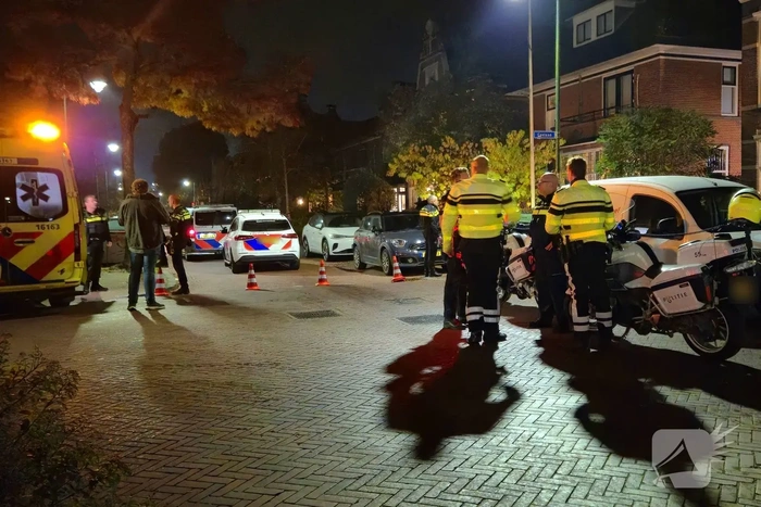Politieauto's beschadigd door botsing