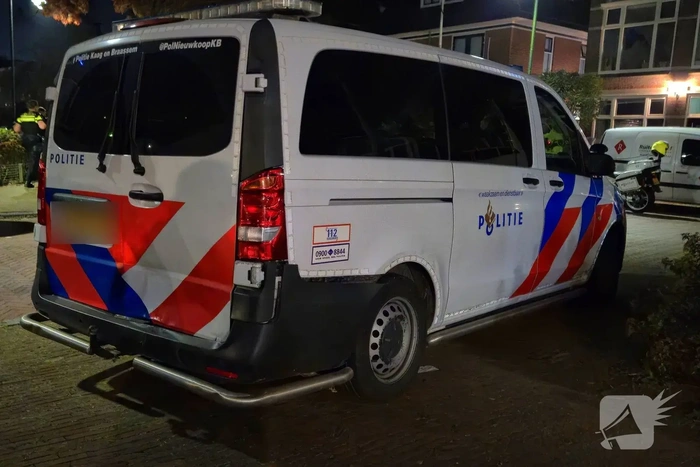 Politieauto's beschadigd door botsing