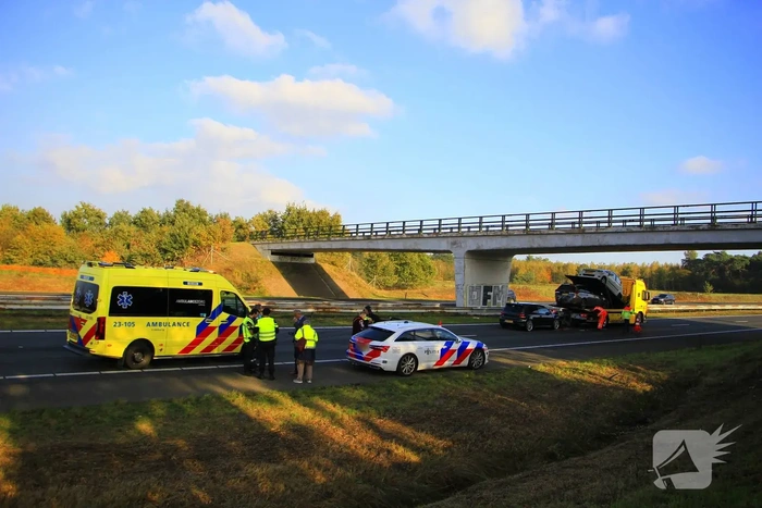 Aanrijding met meerdere voertuigen op snelweg
