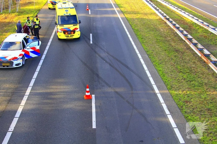 Aanrijding met meerdere voertuigen op snelweg