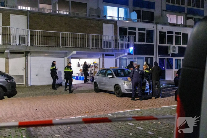 Politie onderzoekt garagebox