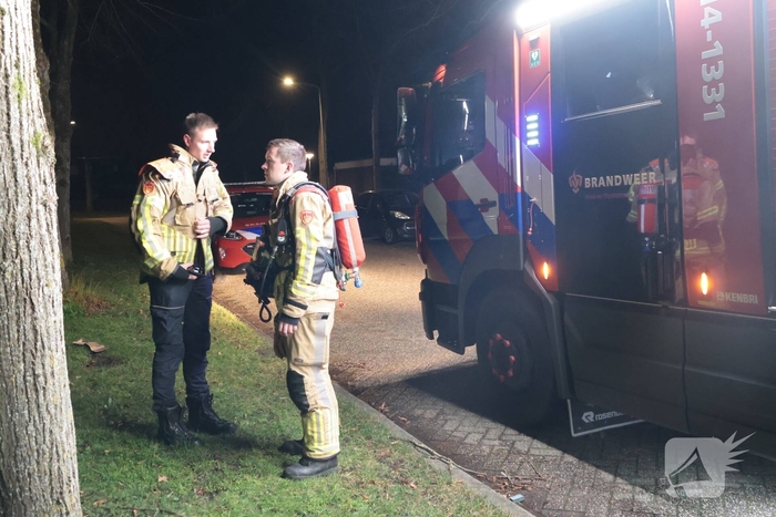 Forse brand in achtertuin woning