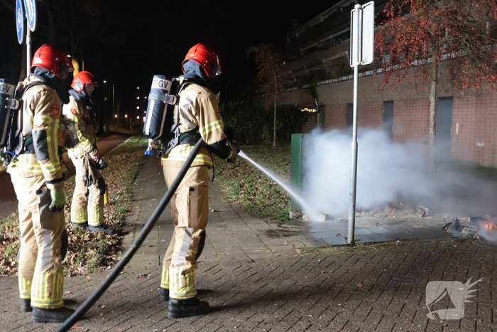 Buitenbrand bij elektrakast onder controle