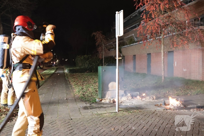 Buitenbrand bij elektrakast onder controle