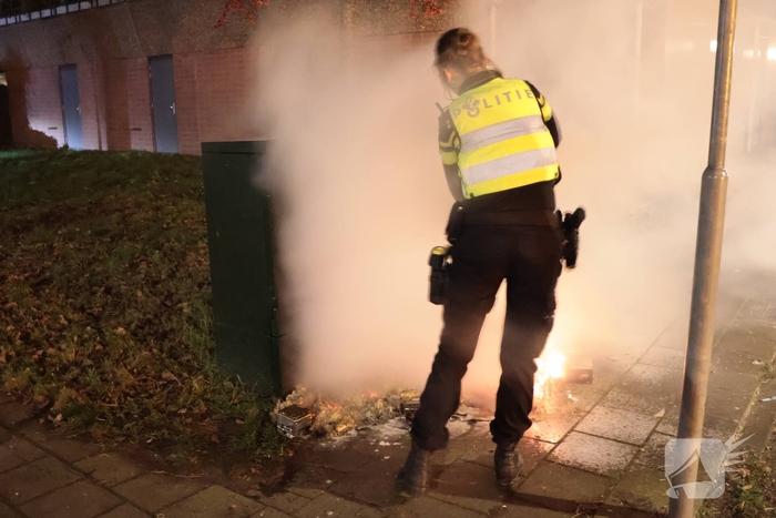 Buitenbrand bij elektrakast onder controle