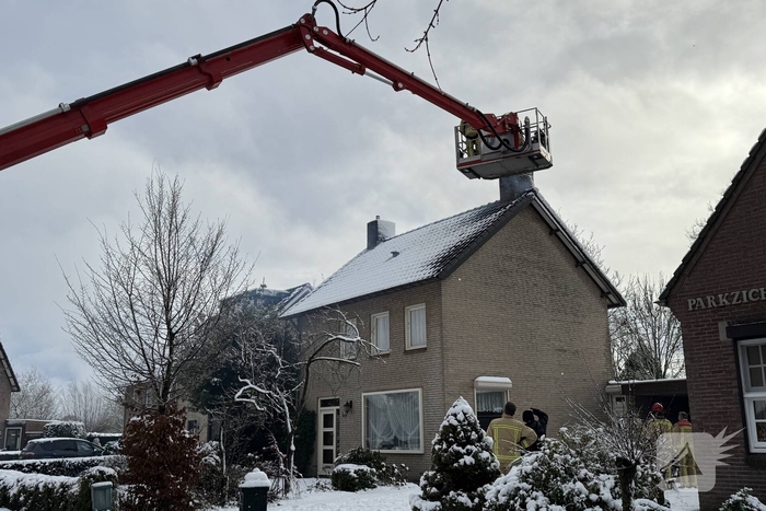 Brand in schoorsteen leidt tot ingrijpen brandweer
