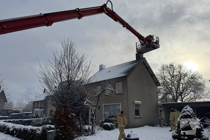 Brand in schoorsteen leidt tot ingrijpen brandweer
