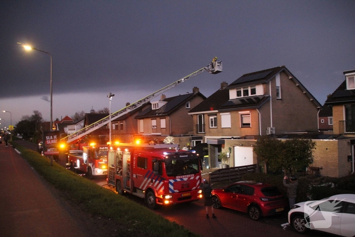 Brand in schoorsteen snel geblust