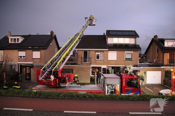 Brand in schoorsteen snel geblust