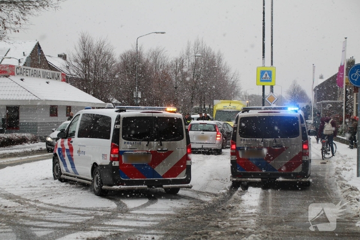 Aanrijding door gladheid met meerdere voertuigen