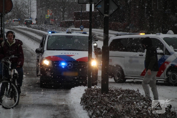 Aanrijding door gladheid met meerdere voertuigen