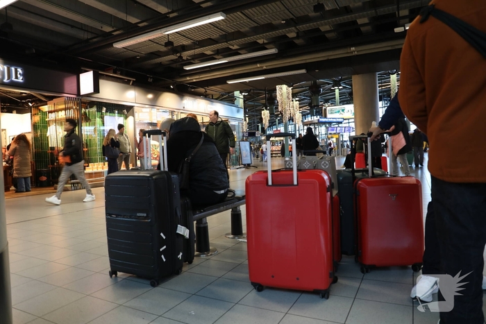 Drukte op Schiphol door vertragende vluchten door winterseweer
