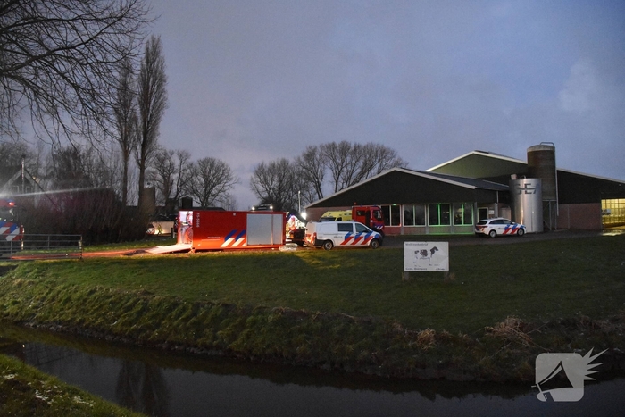Brand bij agrarisch bedrijf vergt grote inzet