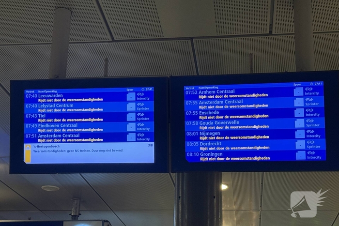 Landelijke treinuitval en problemen in het openbaar vervoer