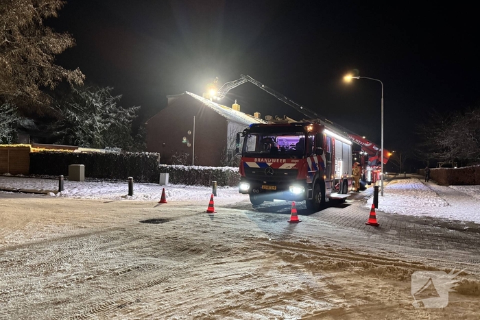 Brand in schoorsteen woning leidt tot brandweerinzet
