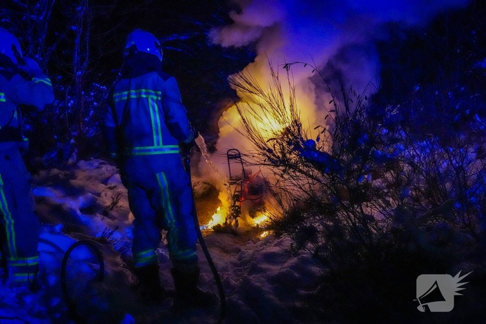 Scooter gaat in vlammen op