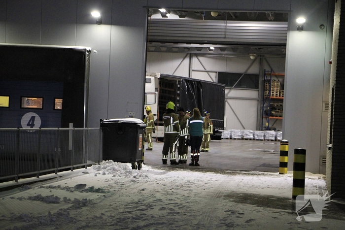Vrachtwagen betrokken bij ongeval in pand