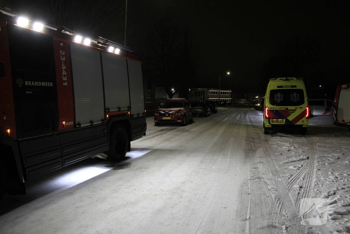 Vrachtwagen betrokken bij ongeval in pand