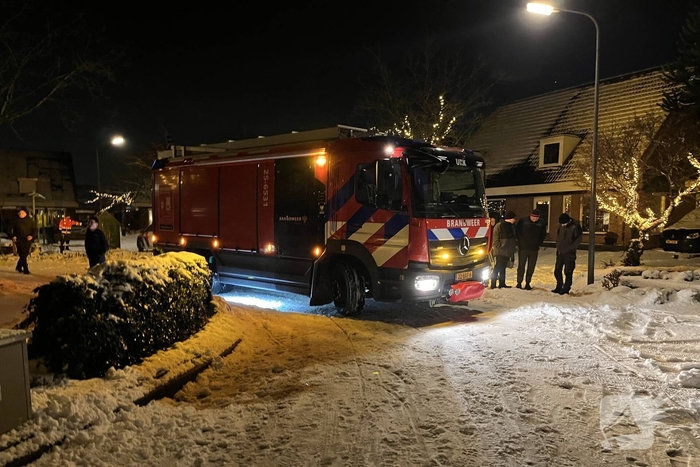 Brand in schoorsteen van woning