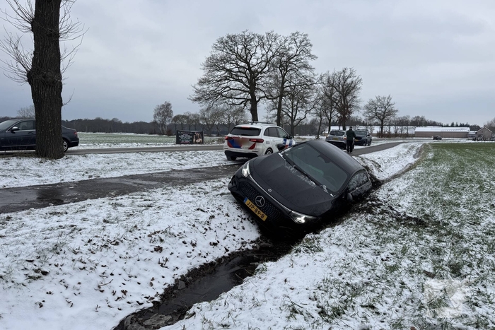 Opnieuw auto van de weg geraakt