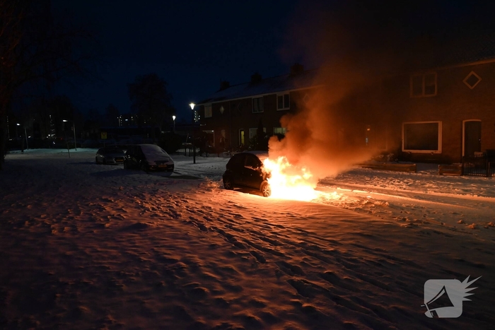 Motorcompartiment in lichterlaaie