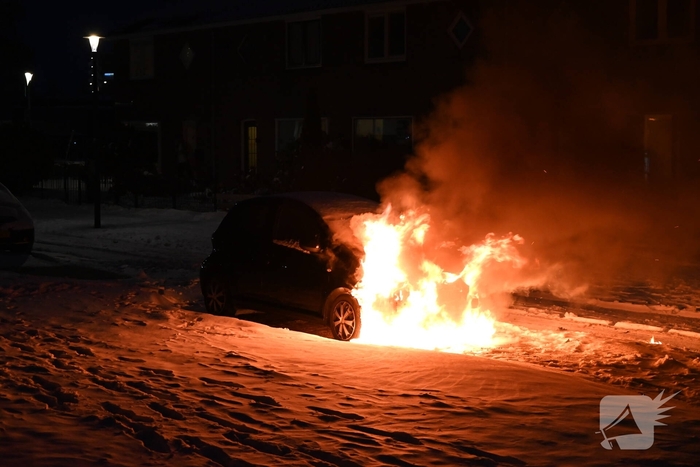 Motorcompartiment in lichterlaaie