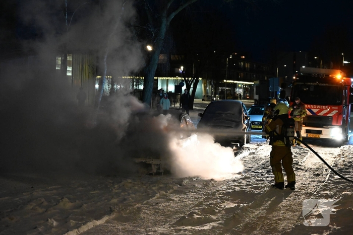 Motorcompartiment in lichterlaaie