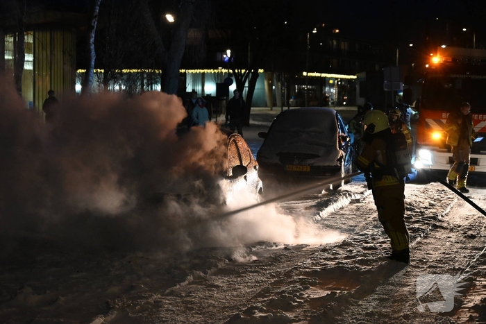 Motorcompartiment in lichterlaaie