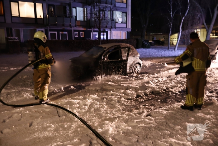 Motorcompartiment in lichterlaaie