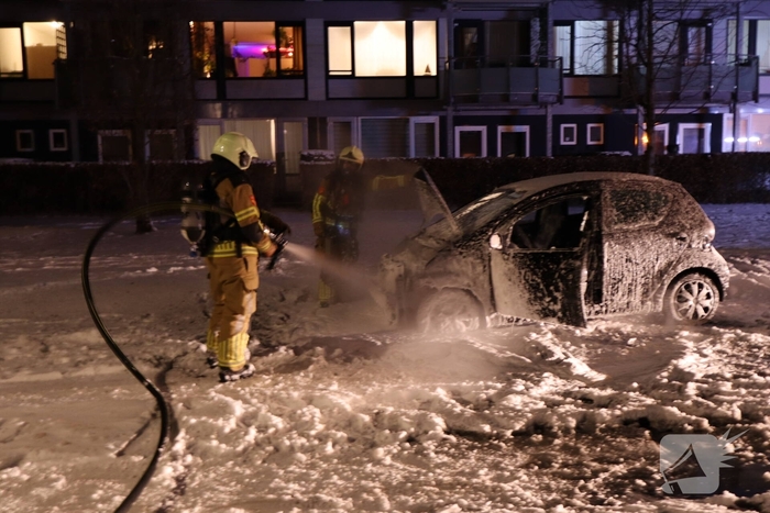 Motorcompartiment in lichterlaaie