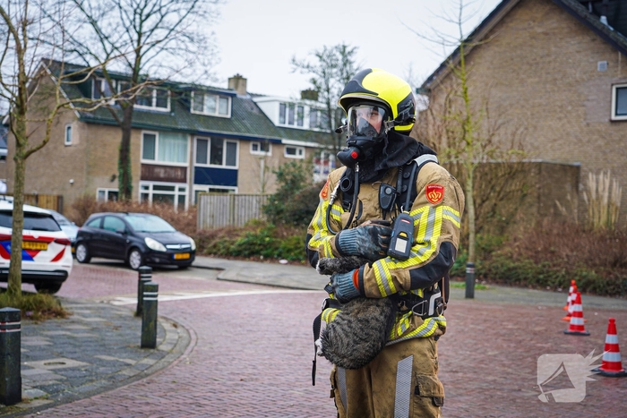 Bewoners niet thuis tijdens zolderbrand, twee katten gered