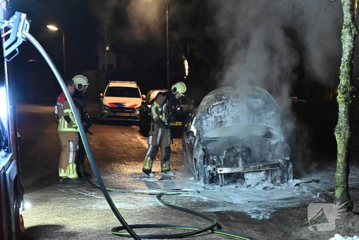 Auto in nachtelijke uren verwoest