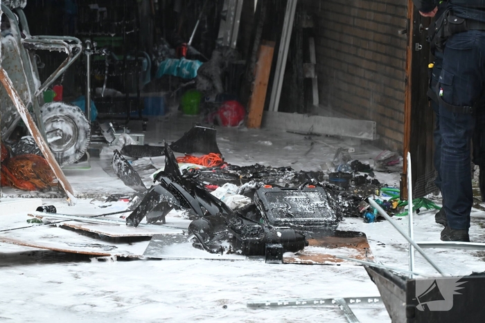 Brand in schuur geblust