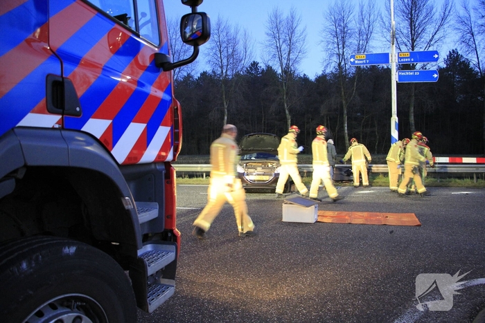 Ongeval tussen vrachtwagen en personenauto leidt tot gewonde