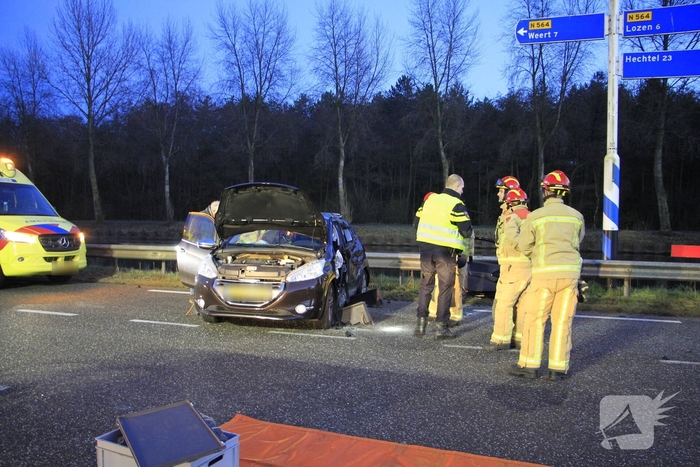 Ongeval tussen vrachtwagen en personenauto leidt tot gewonde