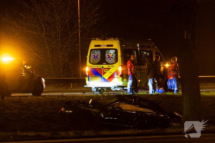 Enorme schade bij ongeval met personenauto