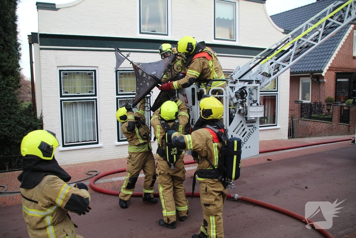 Schoorsteenbrand leidt tot evacuatie
