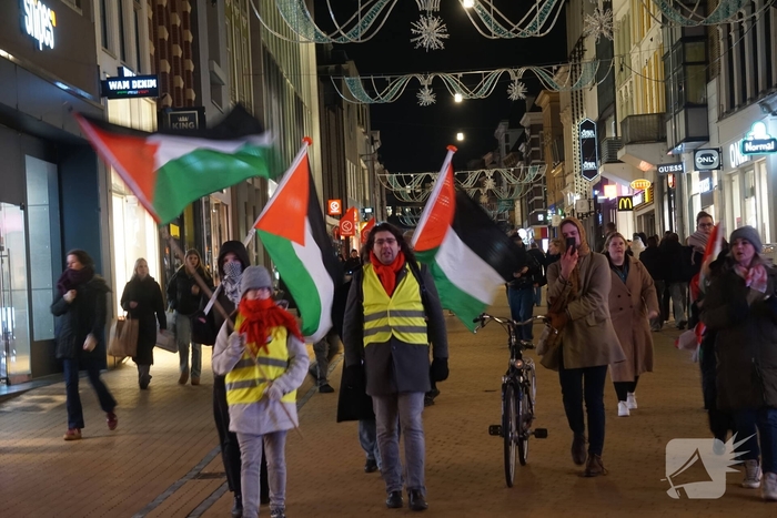 Demonstratie trekt aandacht in centrum