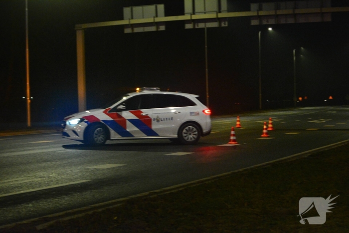 Ongeval tussen twee voertuigen bij wegrestaurant
