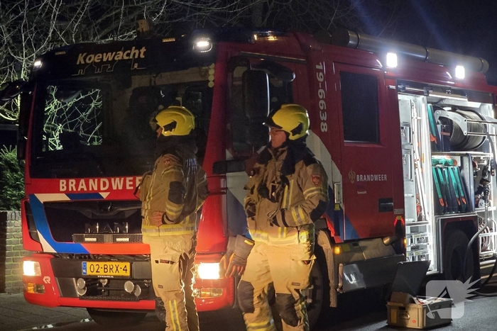 Brand in schoorsteen van woning