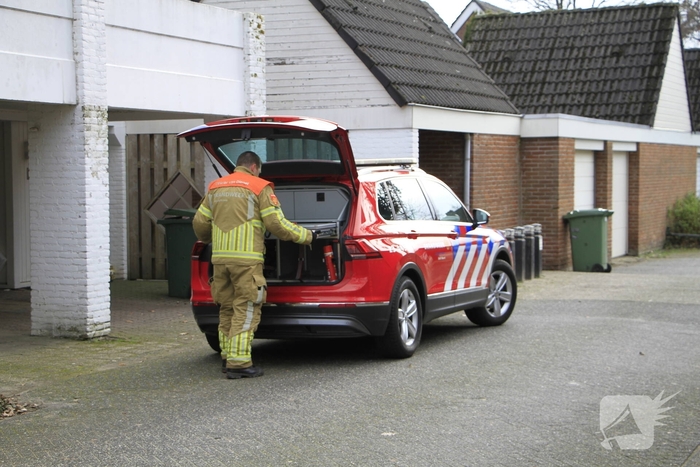 Brandweer meet hoge concentraties koolmonoxide