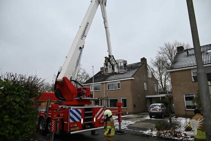 Hulpdiensten snel ter plaatse bij woningbrand