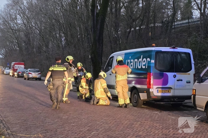 Geen vlammen of rook bij voertuigbrand