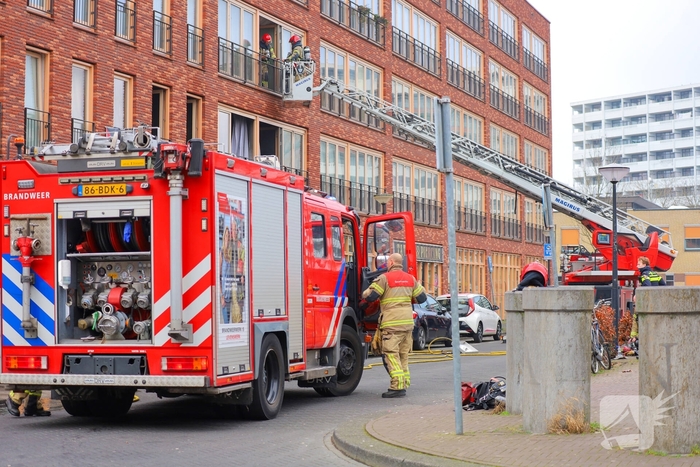 Brand geblust in appartement