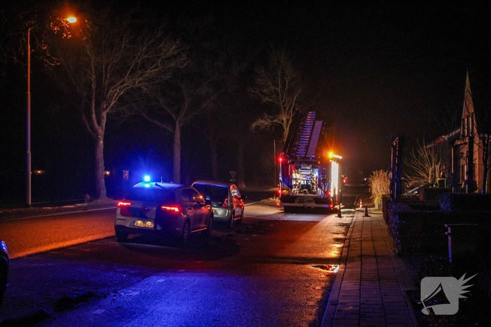 Sauna in brand achter woning